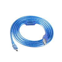 Mini USB 2,0 Cable cargador A-macho a Mini-B Chaqueta de PVC de 1,5 m de longitud con blindaje trenzado para teléfonos móviles