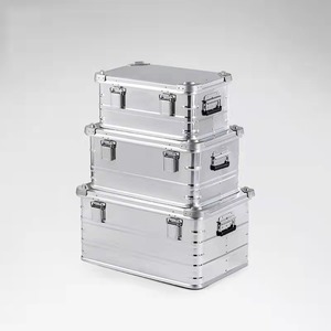 Aluminum Alloy Car Storage Box Camping Equipment Travel Vehicle Mounted Container Large Capacity Storage Box Case