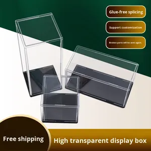 Casing tampilan transparansi tinggi akrilik bebas lem untuk figur Model penutup Mainan Gundam blok bangunan penutup tahan debu - Product Image 2