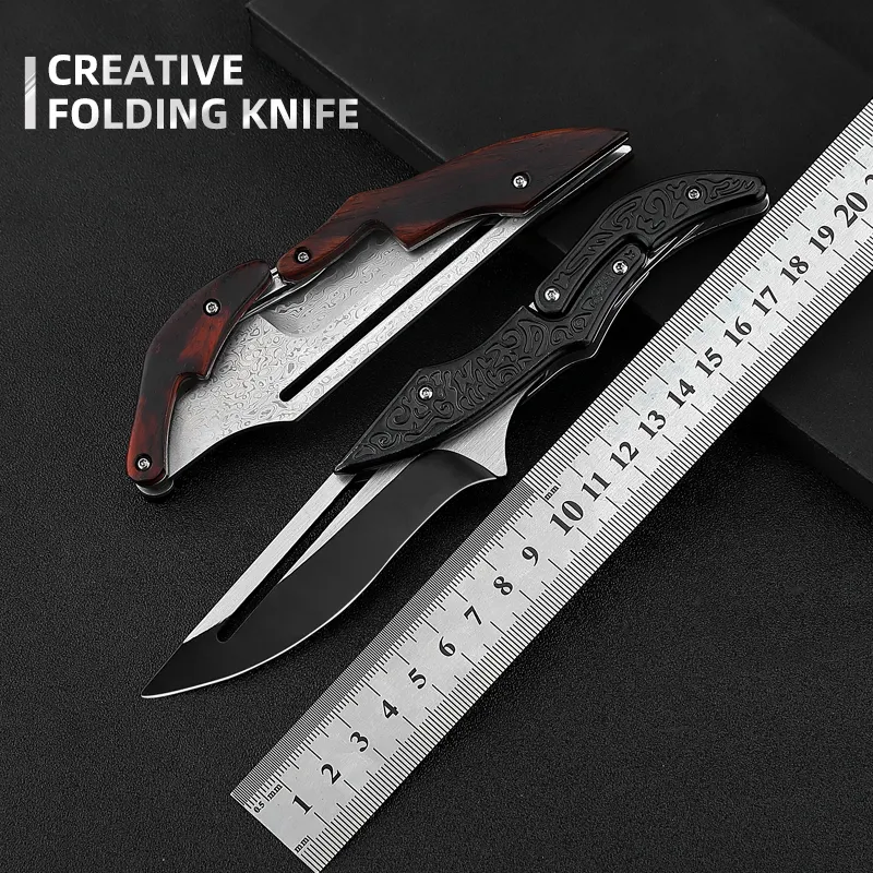 Высококачественный складной карманный нож из высокоуглеродистой стали с креативной дизайнерской ручкой наружный складной карманный нож