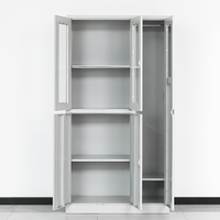 Armoire à vêtements en acier à 2 portes avec barres de suspension pour vestiaires et bureaux du personnel