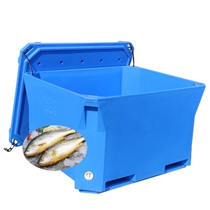 Bacs <span class=keywords><strong>à</strong></span> poisson de stockage isolés en plastique 660L Conteneur de transport de poisson vivant Boîte isotherme - Product Image 1