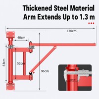 Nouvelle grue murale rotative à 180° PA400, palan électrique, capacité 200/400 kg, hauteur de levage 12 m, pour usage domestique et commercial