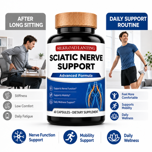 Cápsulas de Apoyo para el Nervio Ciático, Suplemento para la Salud del Nervio, Fórmula para el Bienestar Neuromuscular, Marca Privada OEM, Certificado Halal 100% - Product Image 4