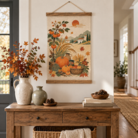 Bannière d'art suspendue personnalisée en toile de lin imprimée style Ukiyo-e japonais moderne 188g pour l'esthétique intérieure et l'ornement de la maison