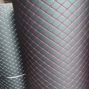 Rollos de Tela de Cuero Sintético de PVC y PU Acolchado Bordado Resistente a los Arañazos Personalizado para Tapicería de Automóviles, Asientos de Automóviles - Product Image 5