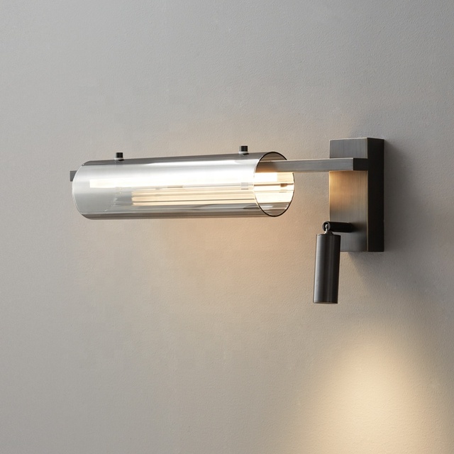 High Quality Brass Minimalist Indoor Led Wall Lamp Decorative Source for Interior Projects Hotel Bedroom