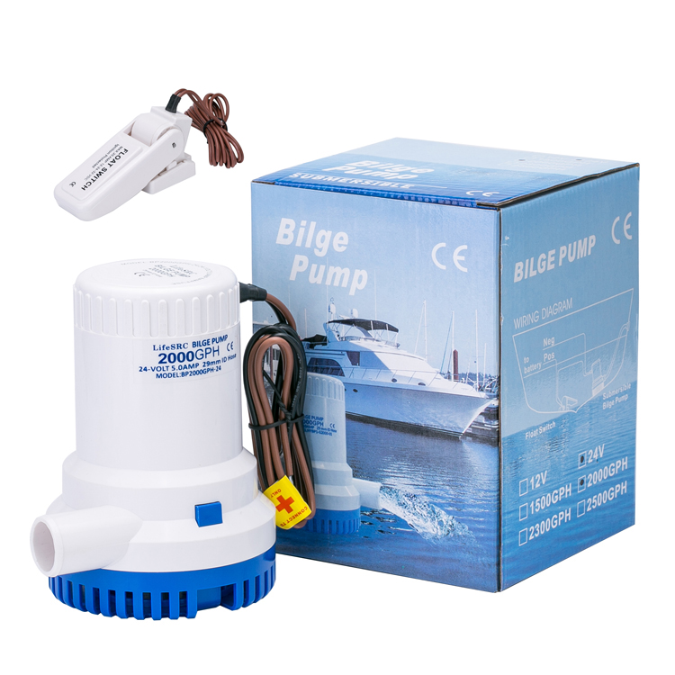 LifeSRC Manual Marine Bilge Pump 1500GPH 12V Marine Pump