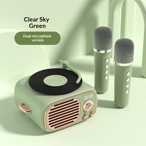 Réveil multifonction sans fil tout-en-un avec <span class=keywords><strong>karaoké</strong></span>, batterie intégrée, en ABS, cadeau idéal pour un anniversaire, haut-parleur - Product Image 1