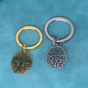 Llavero con Colgante de Acero Inoxidable con Diseño de Cerebro, Biología y Psicología - Product Image 1
