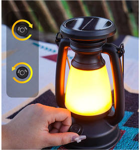 Linternas Portátiles de Camping con Carga <span class=keywords><strong>Solar</strong></span> Retro y Carga Tipo-C con Batería 18650 - Product Image 5