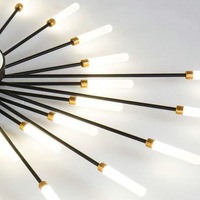 Plafonnier de chambre à coucher moderne et simple, forme de feux d'artifice créatifs, ambiance nordique, luxe léger