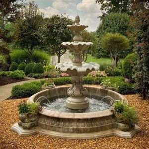 <span class=keywords><strong>Fontaine</strong></span> <span class=keywords><strong>d</strong></span>écorative de jardin extérieure moderne en pierre naturelle sculptée à la main, <span class=keywords><strong>grande</strong></span> taille, résistante à l'eau, prix de gros personnalisé et abordable - Product Image 2