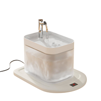 Fontaine à eau pour chat sans fil, filtre à circulation automatique sans fil, distributeur d'eau pour animaux de compagnie pour chiens et chats