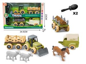 Juego <span class=keywords><strong>de</strong></span> tractor <span class=keywords><strong>de</strong></span> <span class=keywords><strong>juguete</strong></span> <span class=keywords><strong>de</strong></span> granja-Animales <span class=keywords><strong>de</strong></span> granja <span class=keywords><strong>de</strong></span> plástico, valla y vehículo <span class=keywords><strong>de</strong></span> granjero para desmontar con taladro-Camión <span class=keywords><strong>de</strong></span> <span class=keywords><strong>juguete</strong></span> con caballo - Product Image 5