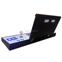 Console de jeu 2 joueurs, boîte de jeux multi-en-un, machine d'arcade rétro LCD, jeu à monnayeur anglais, portable et rechargeable en métal