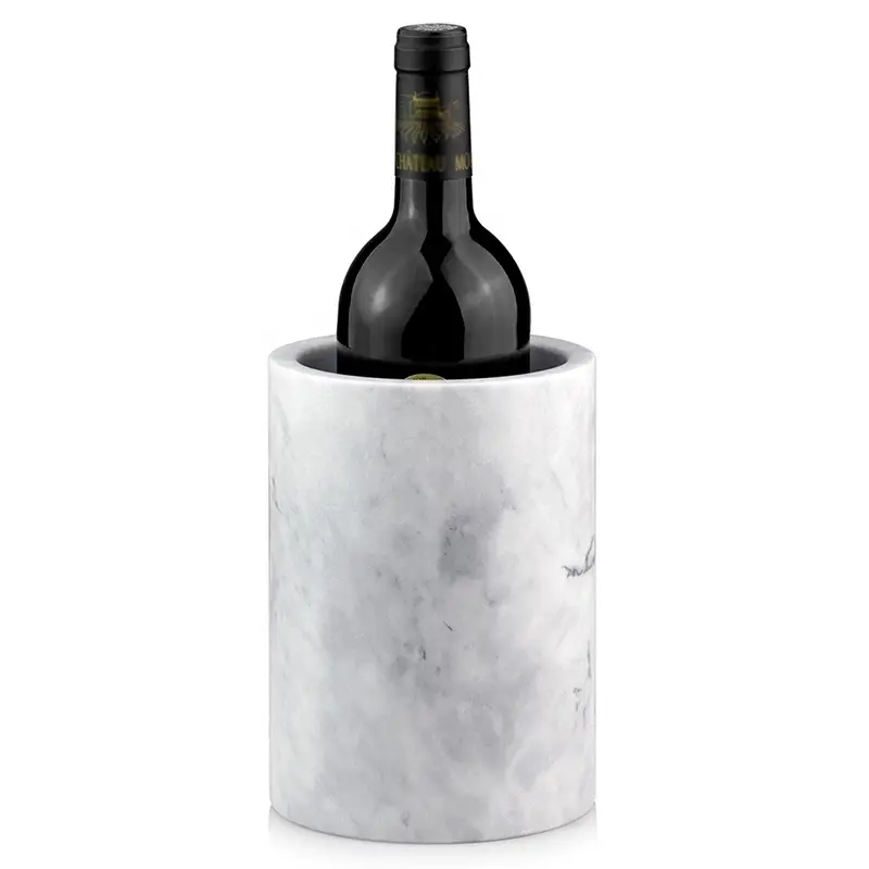 Mini enfriador de vino de mármol para decoración, botella de champán acrílica, Belaire vela, soporte enfriador de hielo rosa, barril de lata para fiesta