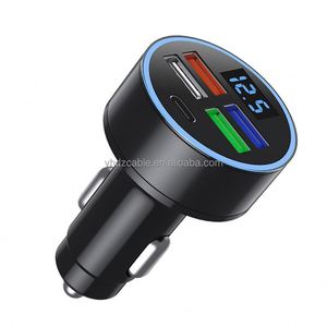 4 Ports <b>USB</b> 15W Electric Car Charger Cigarette Lighter PD QC3.0 Fast Charging 5V/2.4A Phone Charger <b>Adapter</b> - Product Image 6