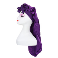 Nouveau bonnet de nuit en satin à long ruban, protection capillaire, couvre-chef avec nœud papillon, chapeau de beauté pour femme, vente en gros