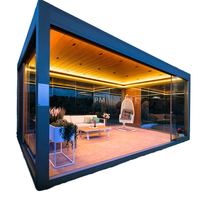 Pergola bioclimatique en aluminium à lames orientables avec toit motorisé - Étanche à la pluie et à l'eau pour balcon et usage extérieur