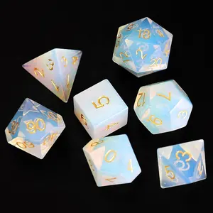 DND dice-Juego de dados de ópalo de alta calidad para mazmorras y dragones, venta al por mayor