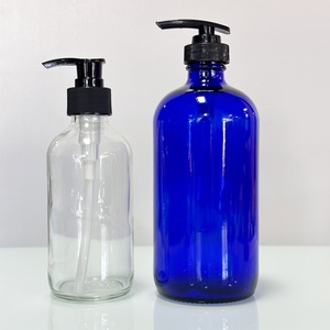 Glass Cosmetic Bottle and Cosmetic Pharmaceutical Glass Bottle Cobalt Blue Glass Bottle and Pump Head Cover - Product Image 6