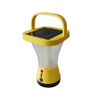 Système d'éclairage solaire LED portable à 360 degrés pour l'extérieur, double charge AC/solaire, indice de protection IP33, 3 niveaux de luminosité, chargeur de téléphone portable