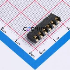 GT-BTP30006-0240B-019B Blade/Spring Contact Battery Connector SMD,P=3mm Connector Spring Contact Type 3mm 6P Vertical Mount - Product Image 2