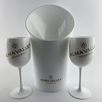 Seau refroidisseur de vin en acrylique blanc 4L pour les fêtes à domicile