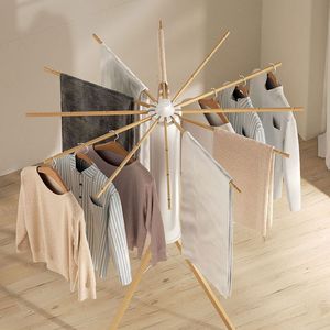 <span class=keywords><strong>Séchoir</strong></span> <span class=keywords><strong>à</strong></span> <span class=keywords><strong>linge</strong></span> autoportant compact et rétractable en bois <span class=keywords><strong>à</strong></span> prix abordable - Product Image 6