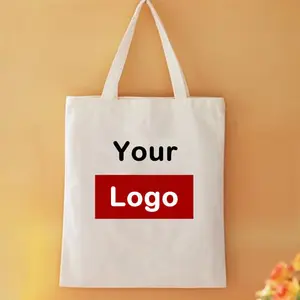 Sacos de algodão natural com cabo longo, sacos reutilizáveis; ideal para compras; podem ser impressos em tela, ebay amazon