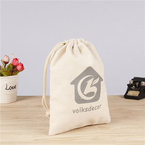 Sacs à poussière personnalisés pour sacs à main, couleur beige, en tissu de coton, emballage avec cordon de serrage, sacs cadeaux, sacs cadeaux avec cordon de serrage - Product Image 4