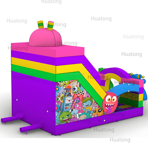 Bán buôn huatong Inflatable <span class=keywords><strong>Bouncer</strong></span> trẻ em lâu đài <span class=keywords><strong>bouncy</strong></span> Inflatable khô trượt Inflatable phim hoạt hình trượt cho bên cho thuê - Product Image 4