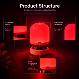 Lámpara de <span class=keywords><strong>Lectura</strong></span> LED 100% Libre de Luz Azul, Luz Nocturna Amigable con la Melatonina para Niños y Adultos, Mejora el Sueño, Iluminación Saludable - Product Image 5