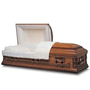 Modern cremation American export oak casket importer