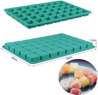 Mity Rain Lot de 2 moules en silicone carrés à 40 cavités pour truffes au chocolat, glaçons de whisky, fondant et bonbons durs