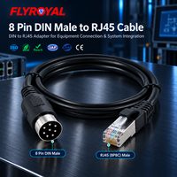 Câble adaptateur de communication industriel personnalisé, DIN 8 broches mâle vers RJ45 8P8C mâle, connecteur DIN 8 broches vers RJ45