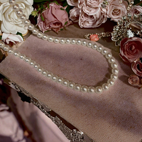 Bijoux fins de qualité supérieure, perles de culture d'eau douce rondes naturelles de 5-6 mm, collier de longueur princesse de 16 pouces