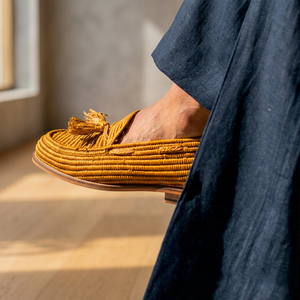Mocasín de rafia marroquí hecho a mano de alta calidad - Product Image 6