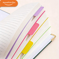 Carnet de notes personnalisé A5 en PU, reliure spirale, couverture rigide, pour les affaires, avec bande élastique, règle transparente et page d'indexation couleur