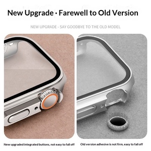 Étui Upro Ultra Look pour Apple Watch 10 9 8 7 6 SE 45 mm 41 mm 44 mm 40 mm, protection intégrale en PC avec protection d'écran en verre - Product Image 5