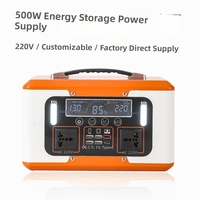 Batterie externe compacte portable 500W, chargeur rechargeable, adapté aux stations de charge rapide, éclairage en direct, alimentation de secours, voyage