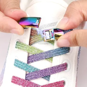 2021Neues Upgrade Keine Krawatte Schnürsenkel Elastic Sneakers Schnürsenkel Rainbow Lazy Laces Magnetic Lock Schnürsenkel