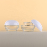 Lotion verre soins de la peau ensemble 30g verre à couvercle blanc peut être personnalisé couleur crème visage essence crème masque bouteilles en verre