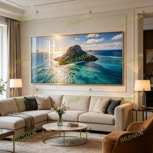Modern <b>Islamic</b> Crystal Porcelain painting Tropical Island Wall Art Wholesale Custom Living Room Home Decor Landscape Painting - Product Image 6