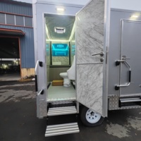 NEWWIN Meilleur WC mobile VIP portable pour événements, camion de toilettes extérieur avec réservoir d'urines et système de vidage