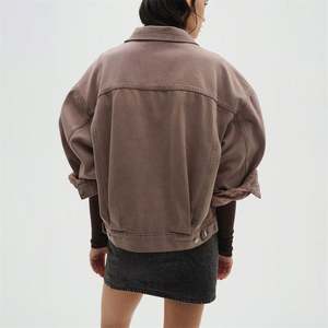 ODM/OEM moda personalizada de alta calidad moda Otoño chaqueta vaquera abrigo para mujer - Product Image 2