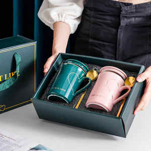 Light Luxury Ceramic Coffee Cup <b>Set</b> Mug Packaging with Foam in <b>Gift</b> Box and Bag <b>Personalized</b> <b>Gift</b> - Product Image 4