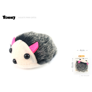 Giocattolo per Gatti Yommy, Riccio di Peluche 6cm, Gioco Interattivo per Animali Domestici - Product Image 1