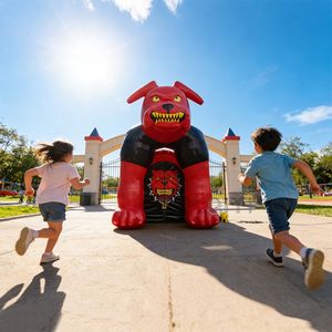 Animaux gonflables géants en PVC pour la publicité, mascotte chien rouge, animaux gonflables d'extérieur pour la promotion d'événements commerciaux - Product Image 1